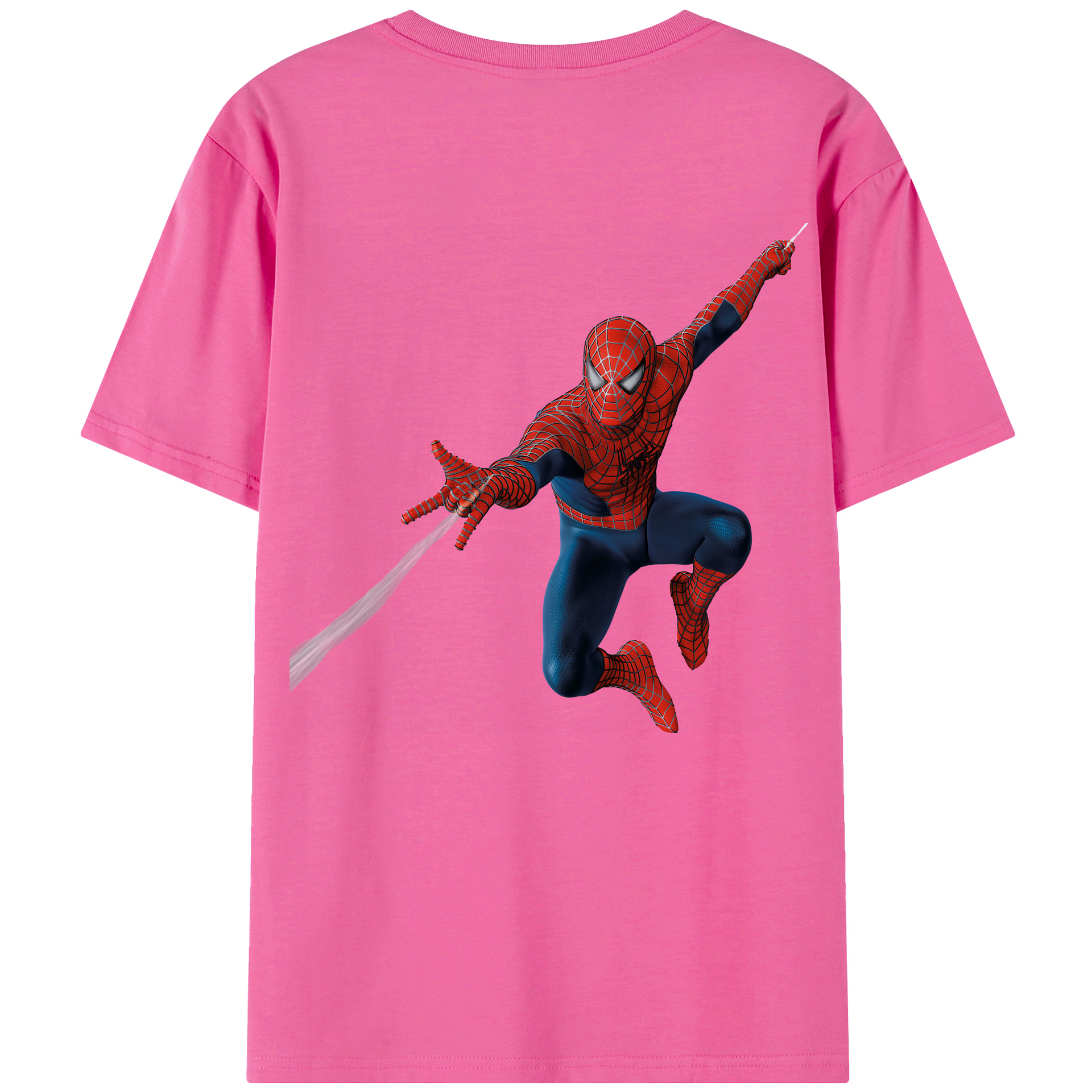 （画像用） Spider Man スパイダーマン レディース半袖Tシャツ(バックプリント)